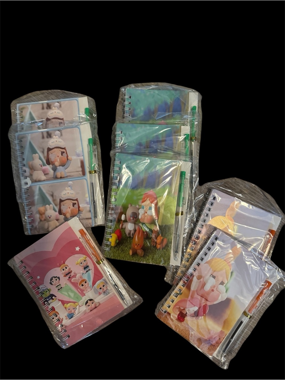 Kids Spiral Notebook with Pen Bundle Cute Character Designs (Assorted Colors)